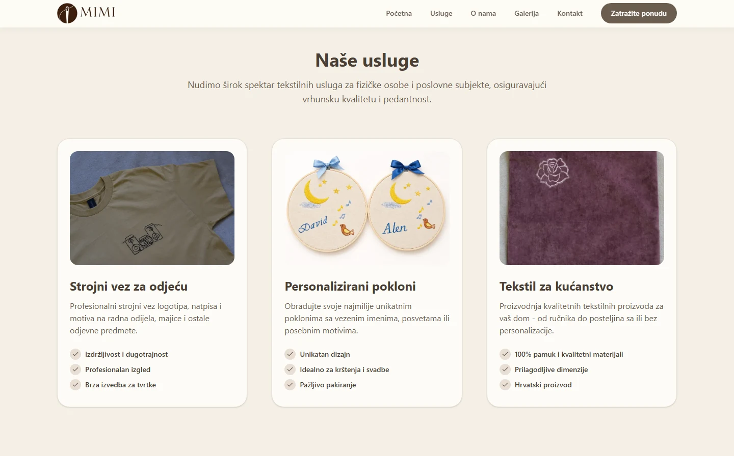 Mimi — Personalized Gifts & Embroidery — screen 1